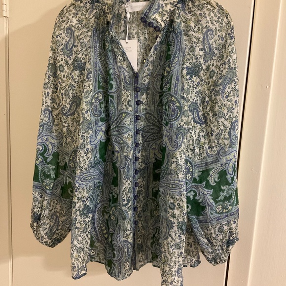 Ottie Billow Blouse Zimmermann brand: Zimmermann - Picture 2 of 8